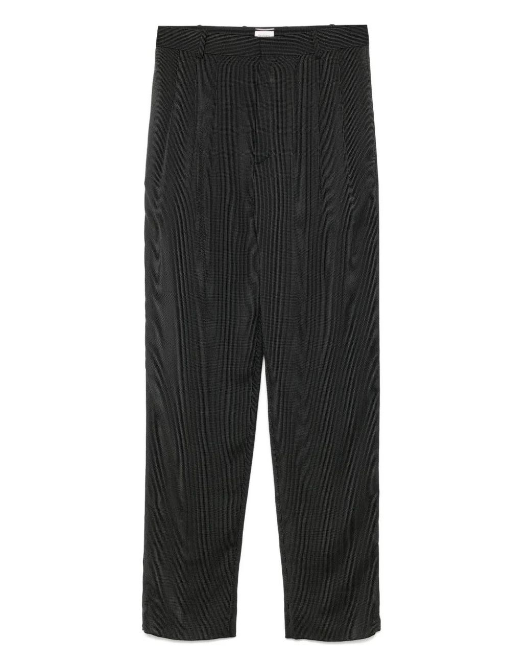 Saint Laurent Black Polka-Dot Trousers for men