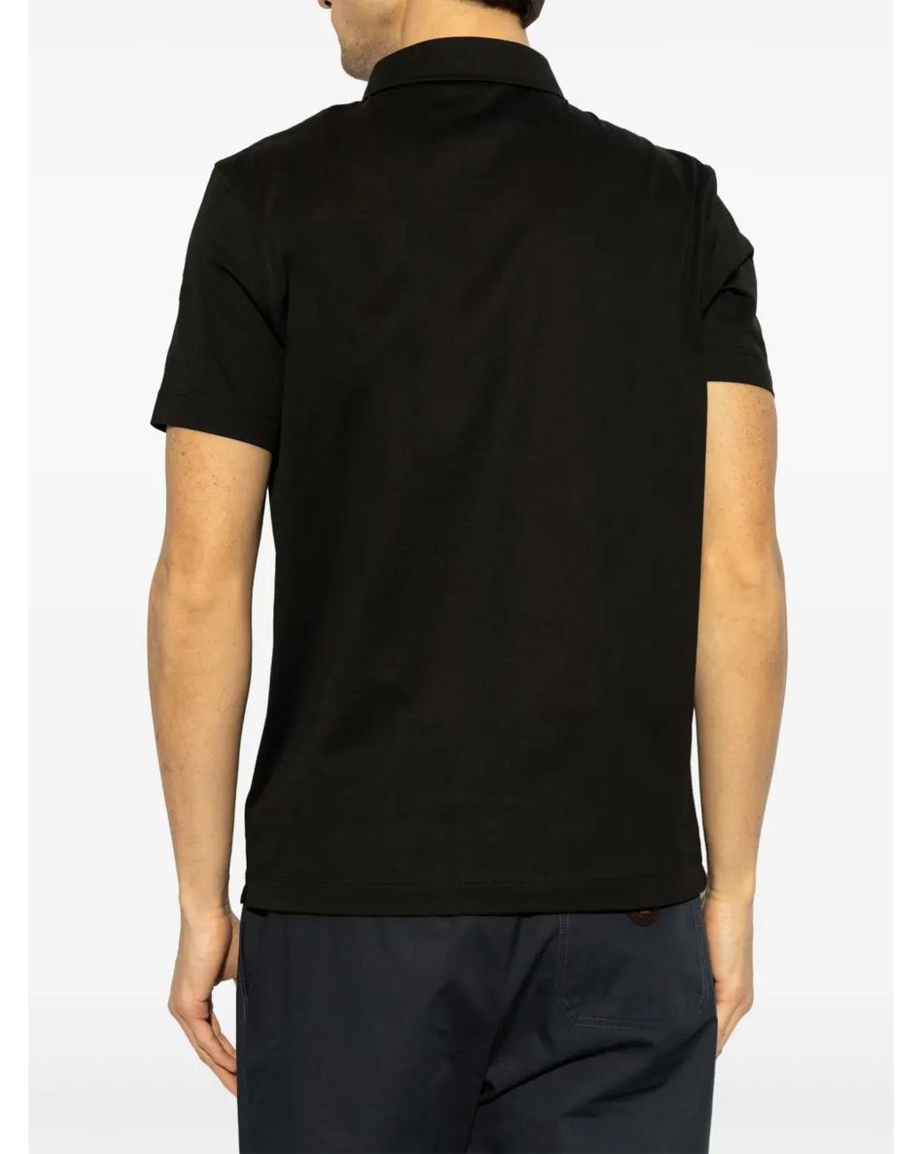 Moncler Black Ss Polo for men