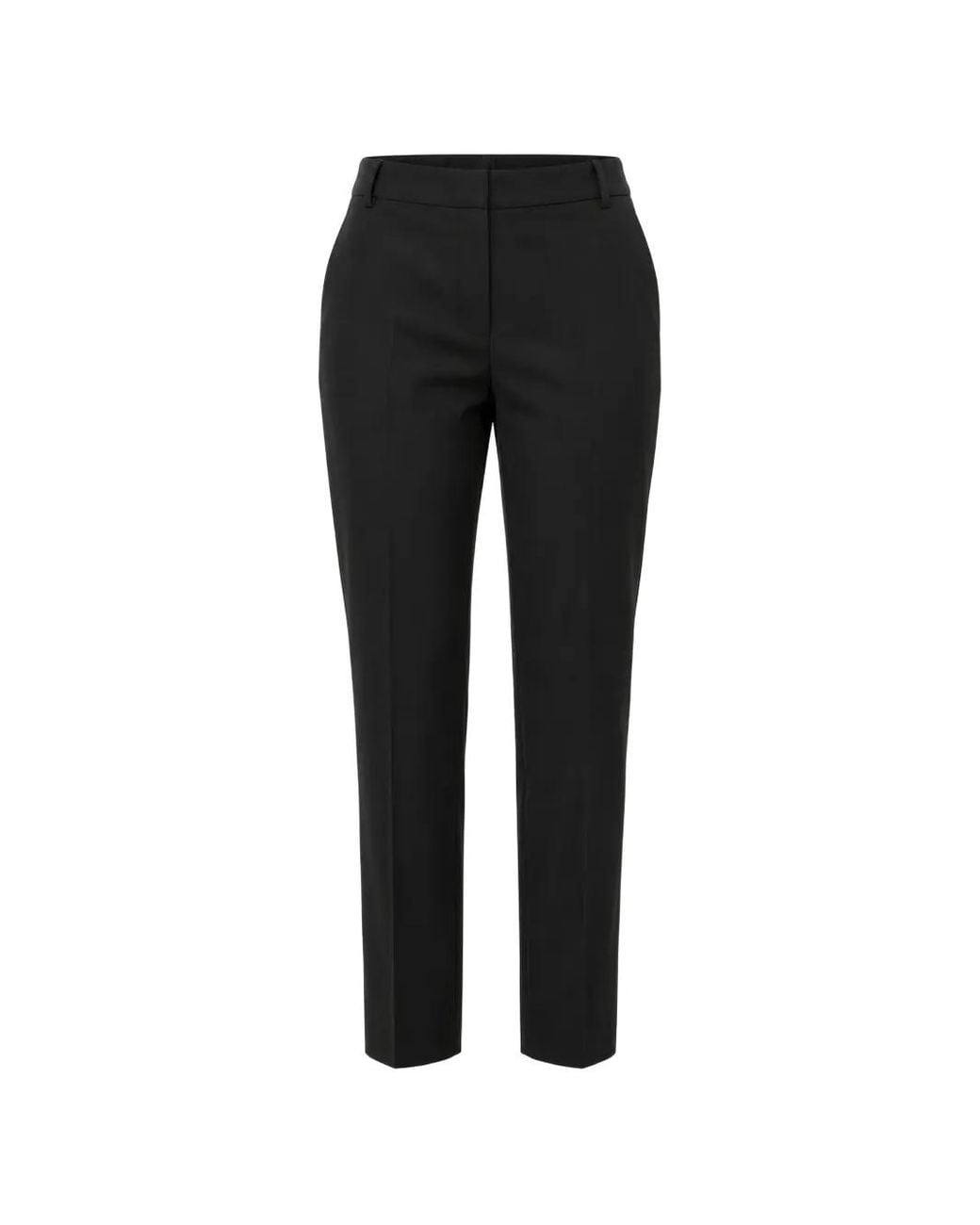 Marella Black Pantalon Droit À Fentes