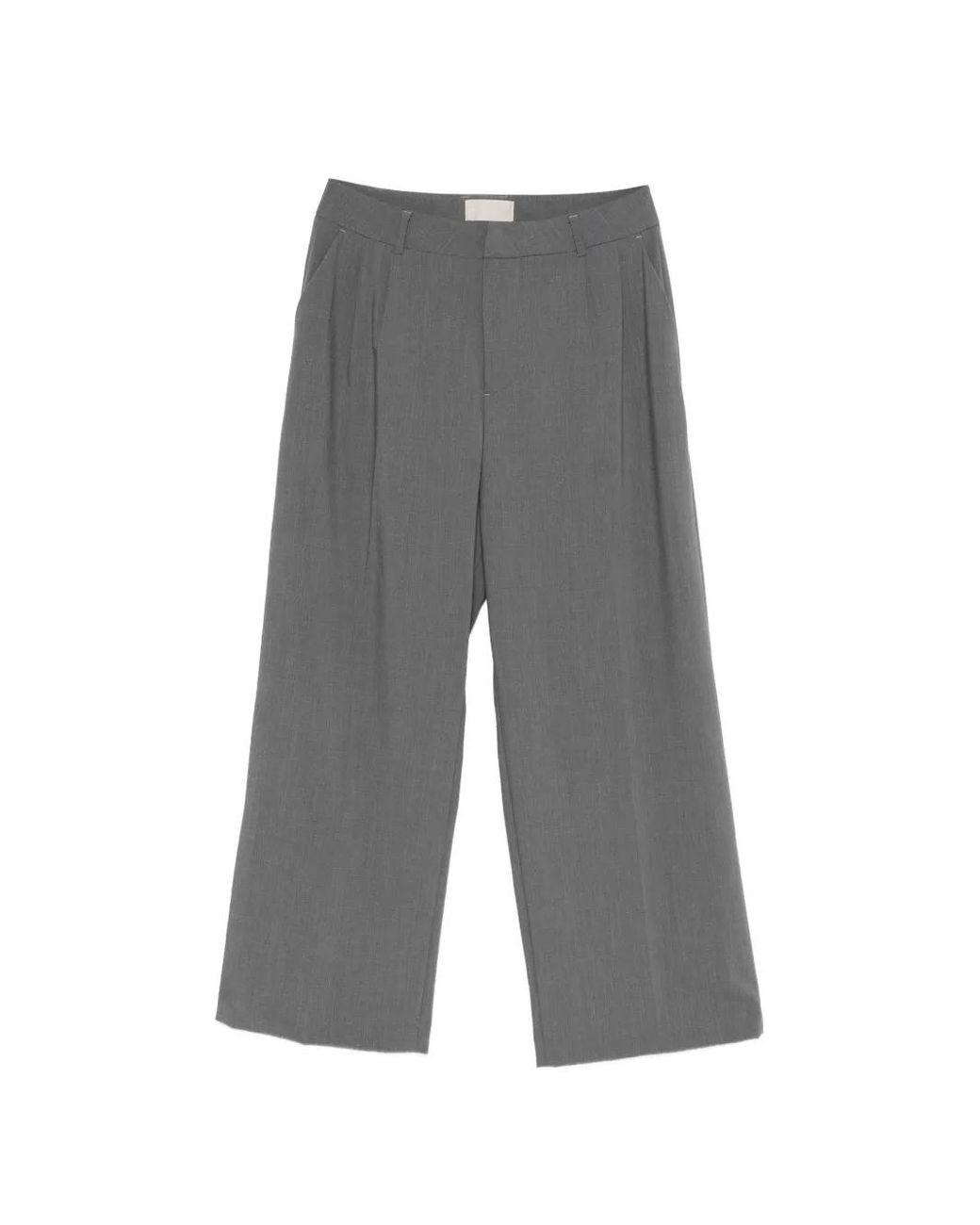 THESTROY Gray Pleated Trousers