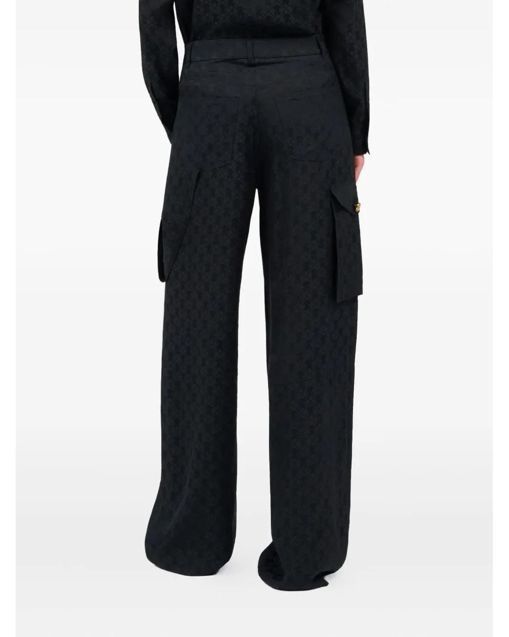 Roberto Cavalli Black Monogram Trousers