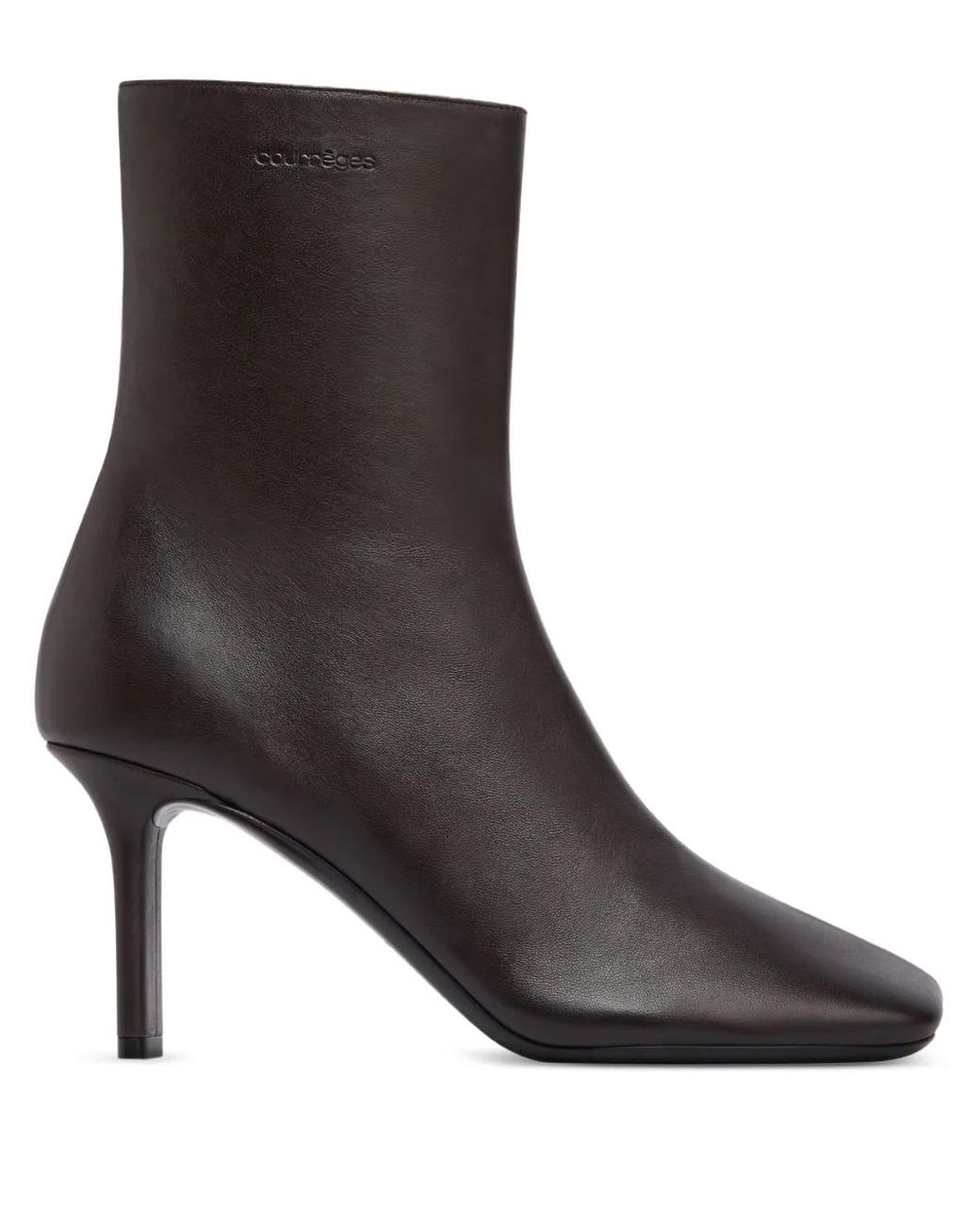 Courreges Brown Stiefeletten Mit Eckiger Kappe
