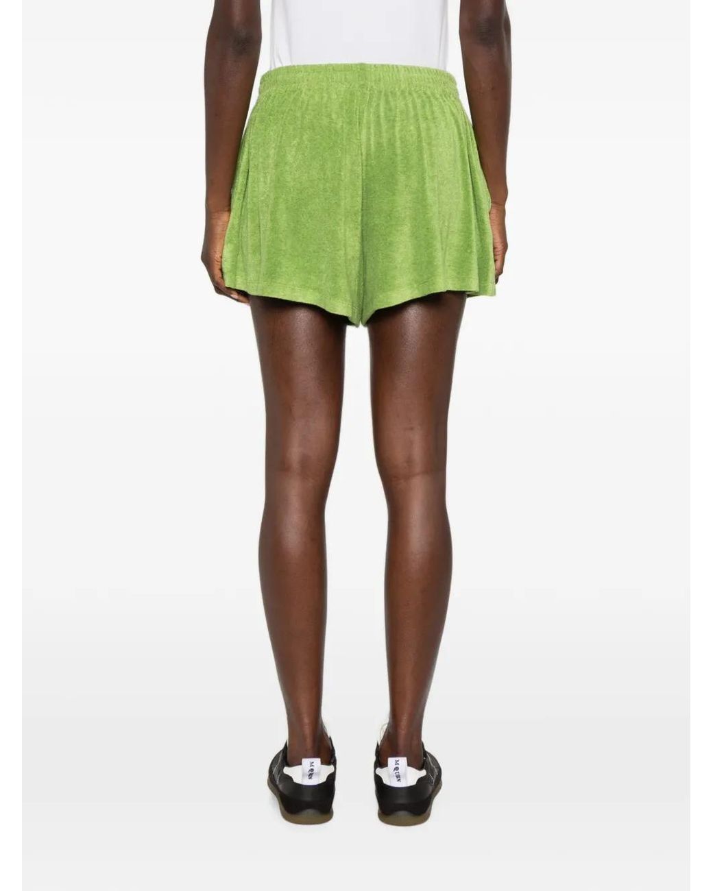 A.M.G Green Short À Empiècement En Résille