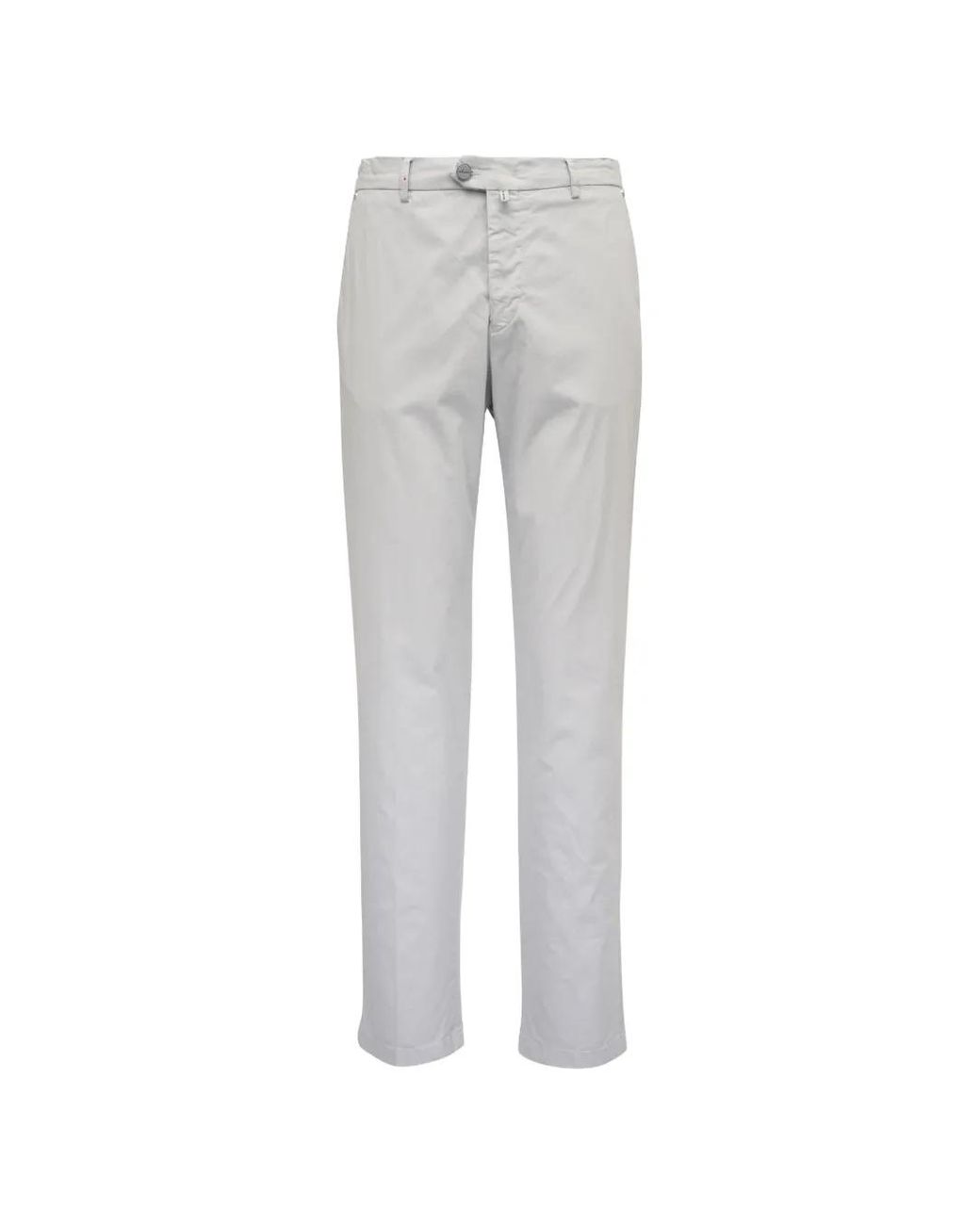 Kiton Gray Belt-Loop Buttoned Trousers for men