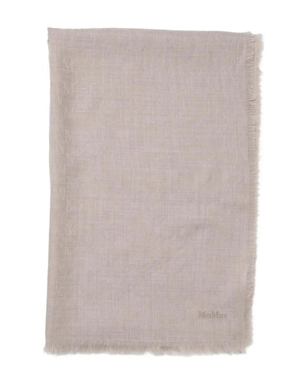 Max Mara Natural Magico Fringed Scarf
