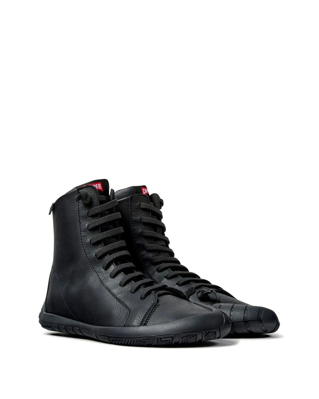 Camper Black Peu Path+ Leather Ankle Boots