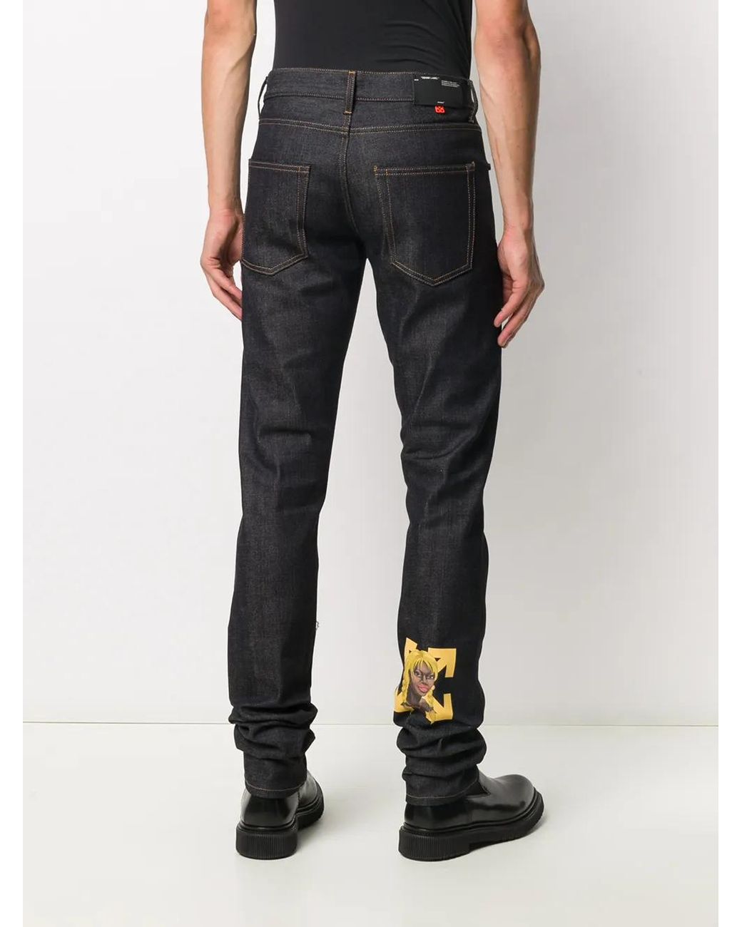 Off-White c/o Virgil Abloh Blue X Theophilus London Bebey Selvedge Jeans for men