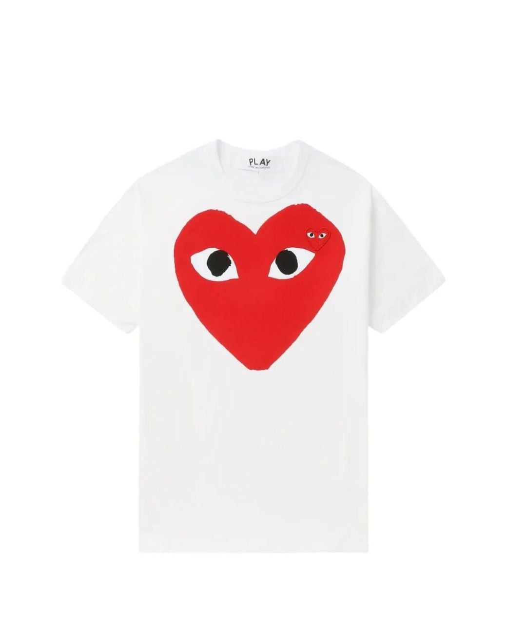 COMME DES GARÇONS PLAY Red Logo-Print Appliqué T-Shirt