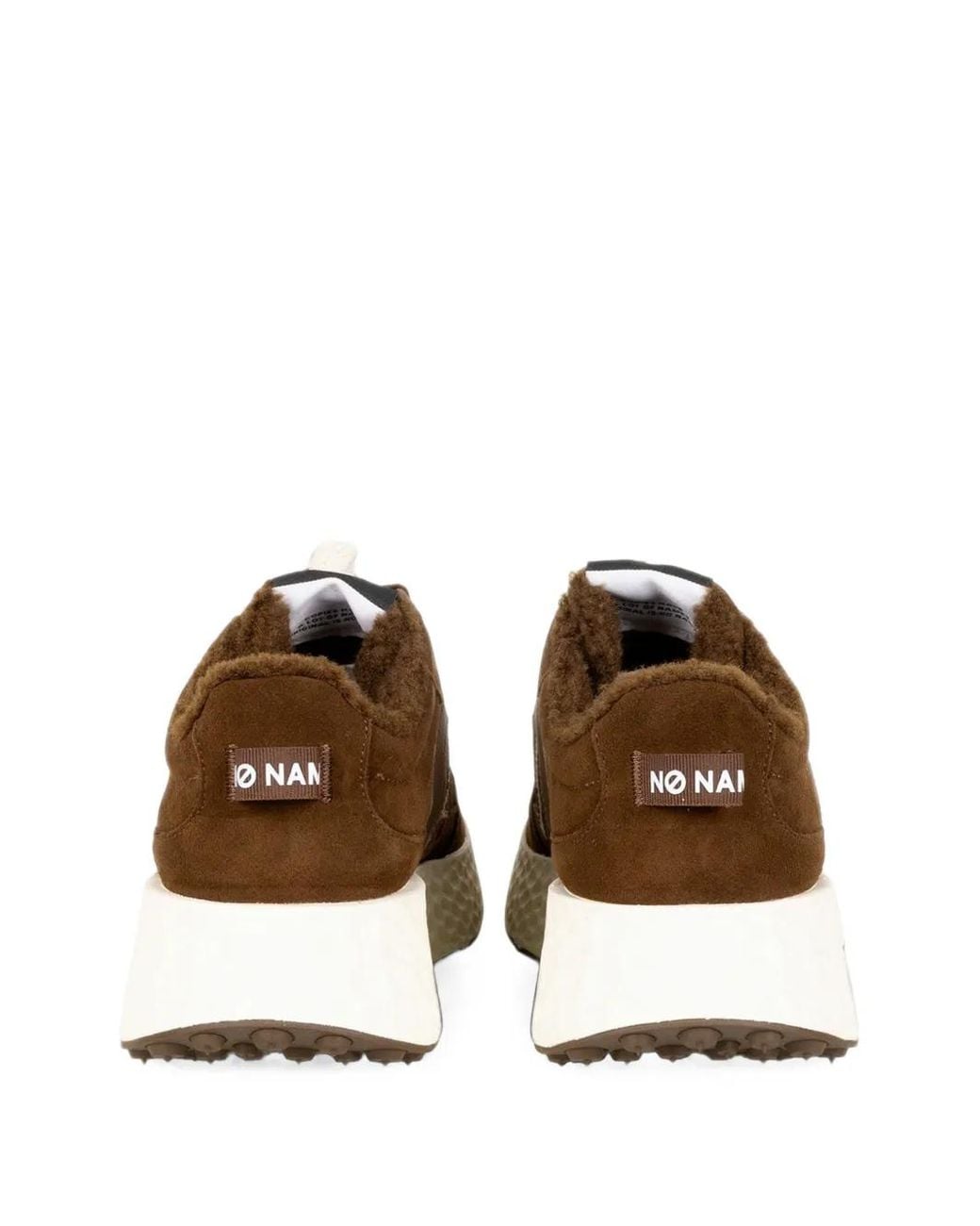 No Name Brown Carter Logo-Patch Suede Sneakers
