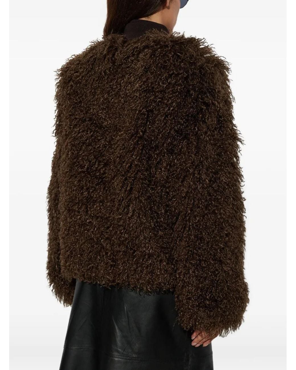 Gestuz Black Gzchoa Faux-Fur Coat
