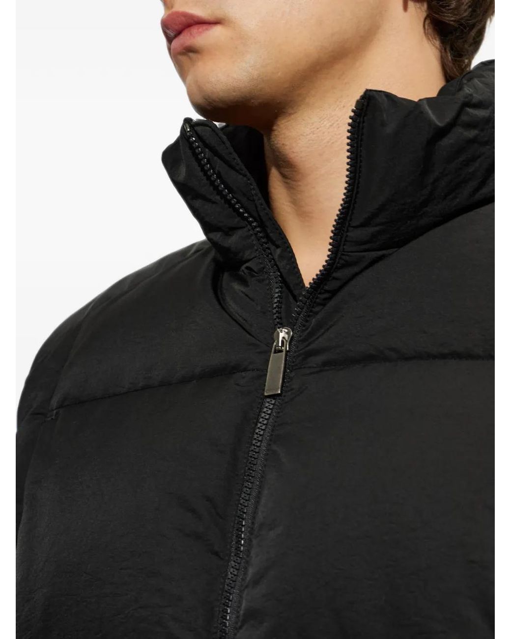 Off-White c/o Virgil Abloh Black Gilet Matelassé À Col Montant for men