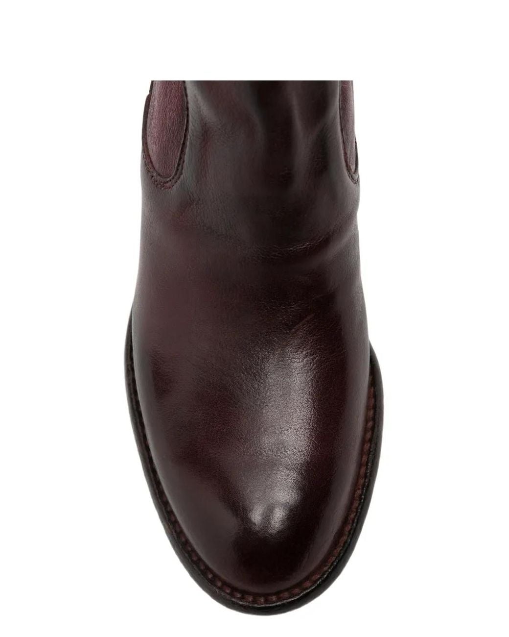 LEMARGO Brown Rear-Zip Leather Ankle Boots