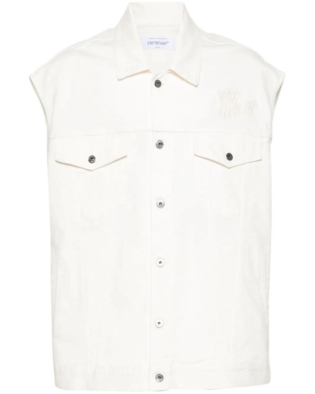 Off-White c/o Virgil Abloh Natural Logo Denim Vest for men