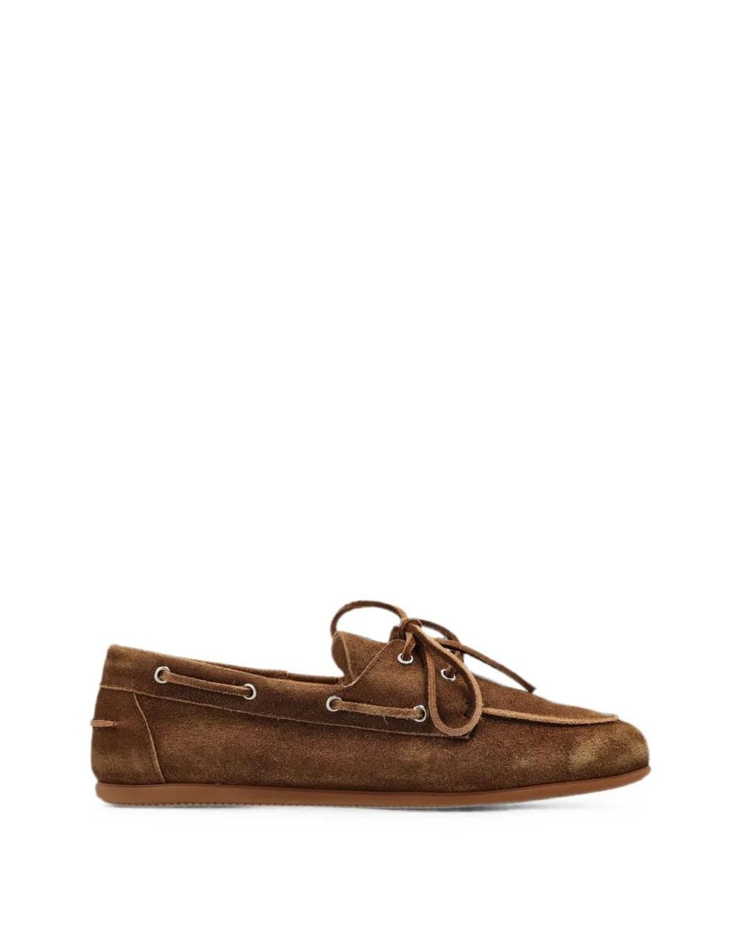 POSA Brown Boat Milano Suede Boat Shoes for men