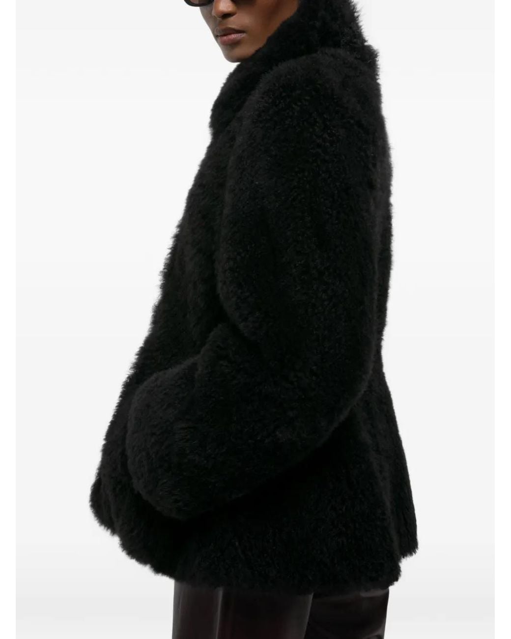 DUCIE Black Maeve Peplum-Hem Jacket