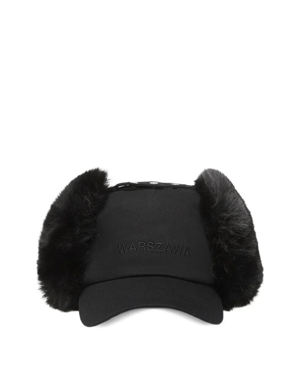 M I S B H V Black Warszawa Faux-Fur Cap