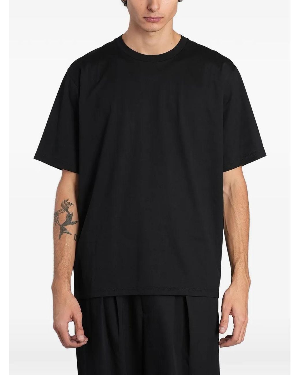 Ssstein Black Crew-Neck T-Shirt for men