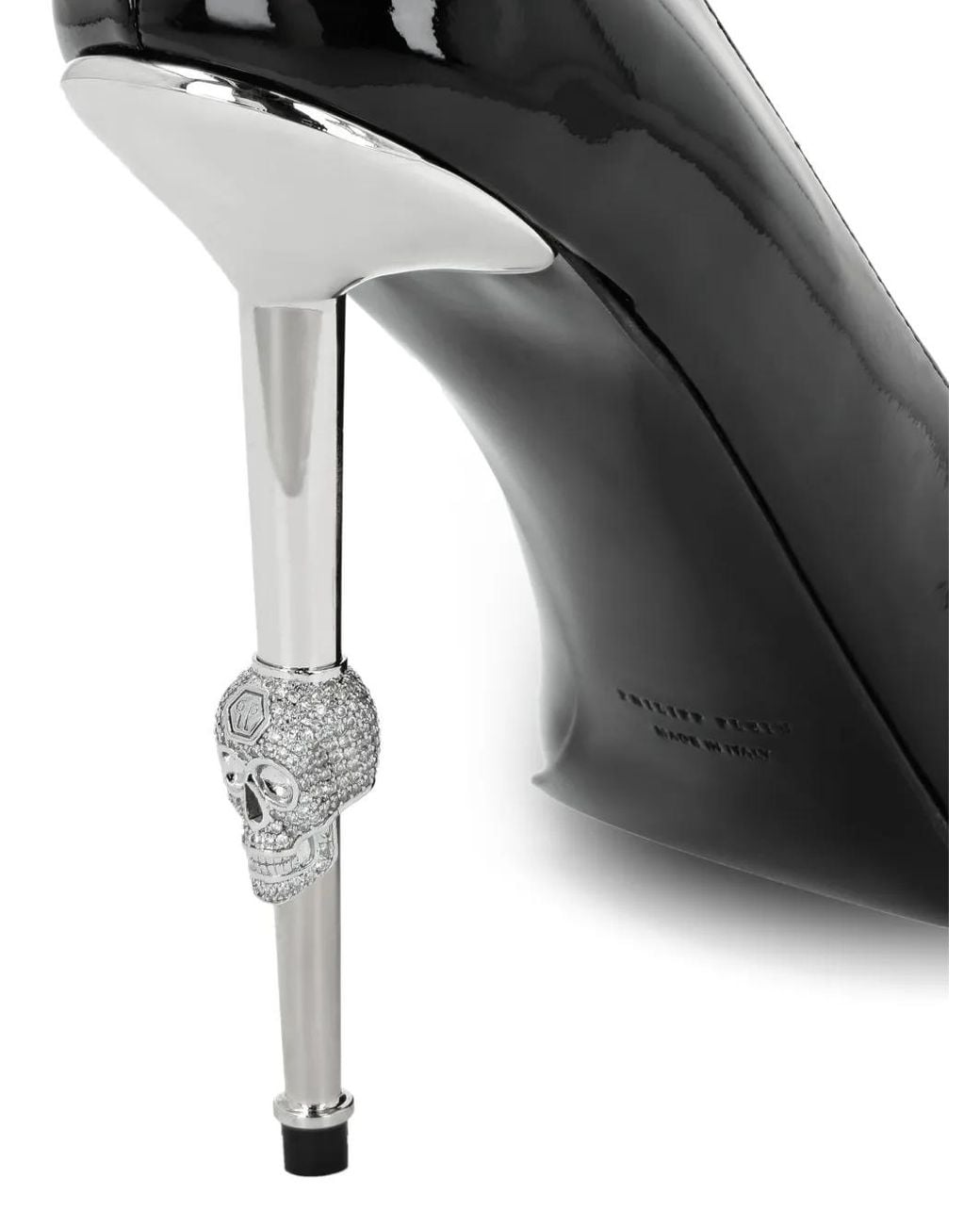 Philipp Plein Black Skull Heel Pumps
