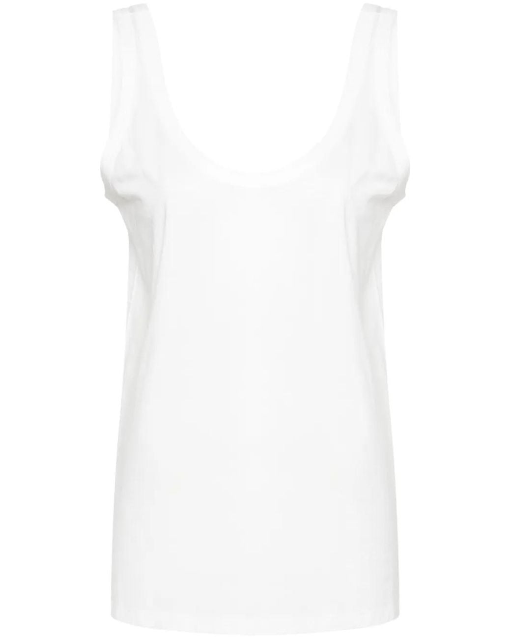 The Row White Aika Top In Cotton