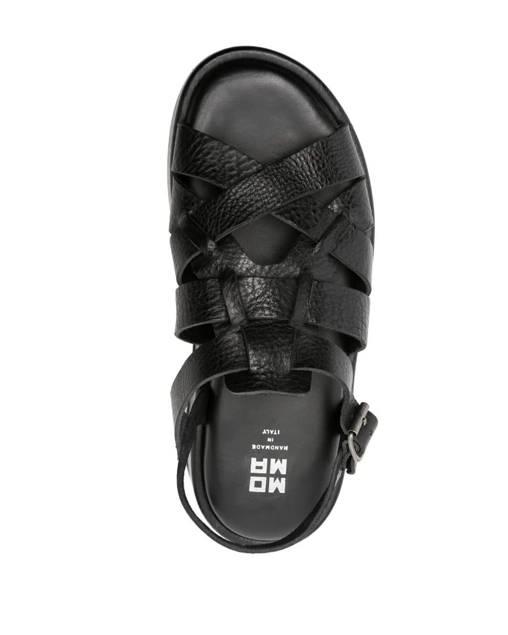 Moma Black Arizona Raw Leather Sandals