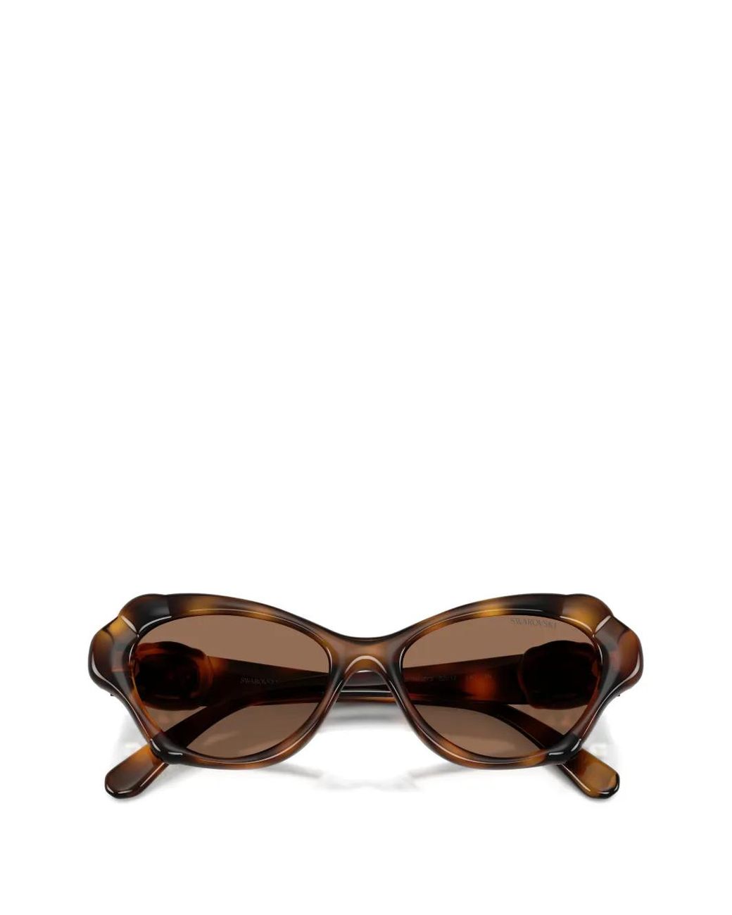 Swarovski Brown Tortoiseshell-Effect Cat-Eye Sunglasses