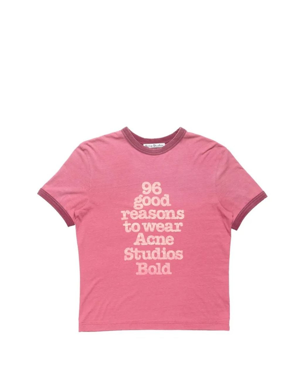 Acne Pink Graphic T-Shirt