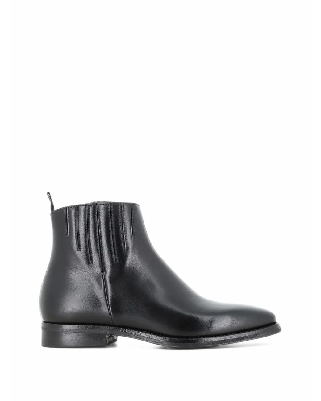 Alberto Fasciani Black Megan Side-Zip Leather Ankle Boots