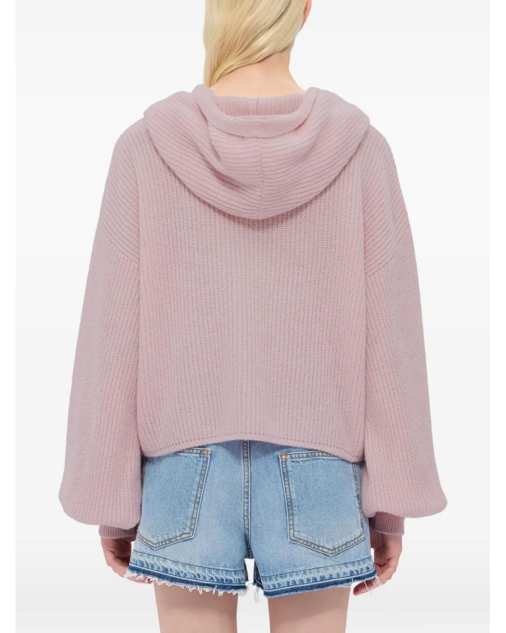 Pull À Logo Strassé MSGM en coloris Pink