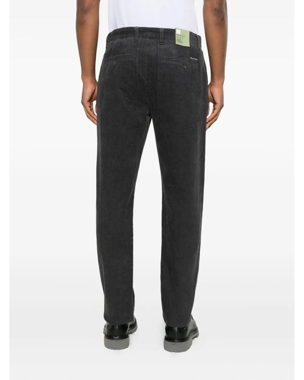 Marc O' Polo Black Corduroy Cotton Trousers for men