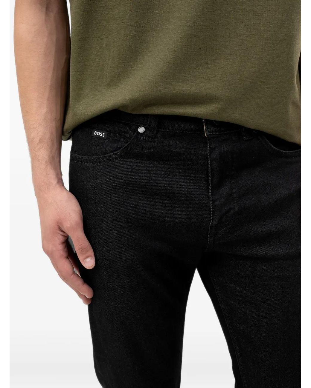 Boss Black Logo-Patch Jeans for men
