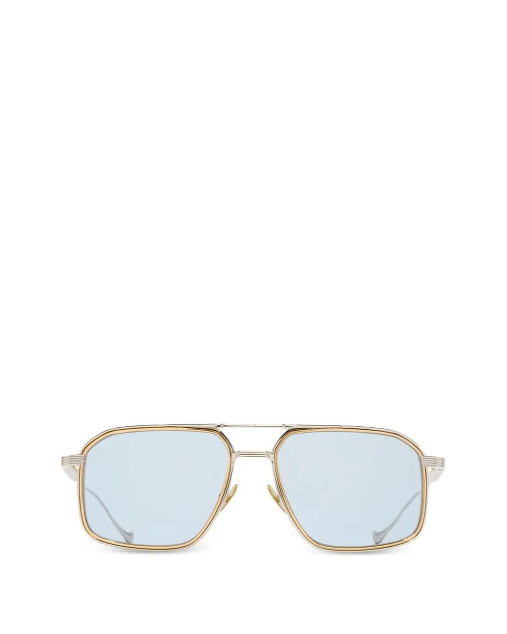 Cutler & Gross White 1971 Geometric-Frame Sunglasses