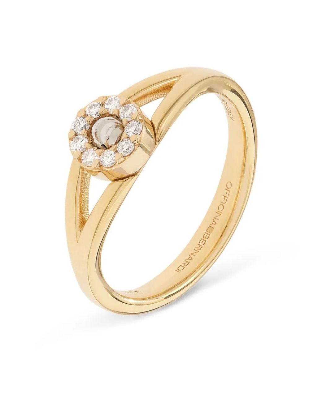 Officina Bernardi Metallic 18Kt Grace Moon Diamond Ring