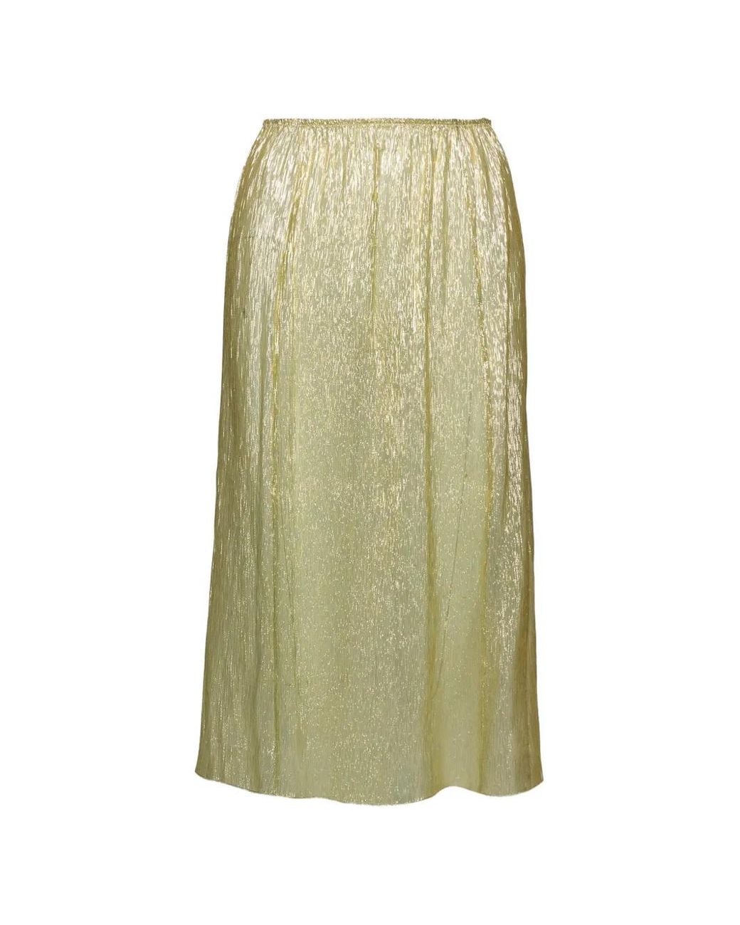 Petar Petrov Green Elasticated Shimmer Midi Skirt