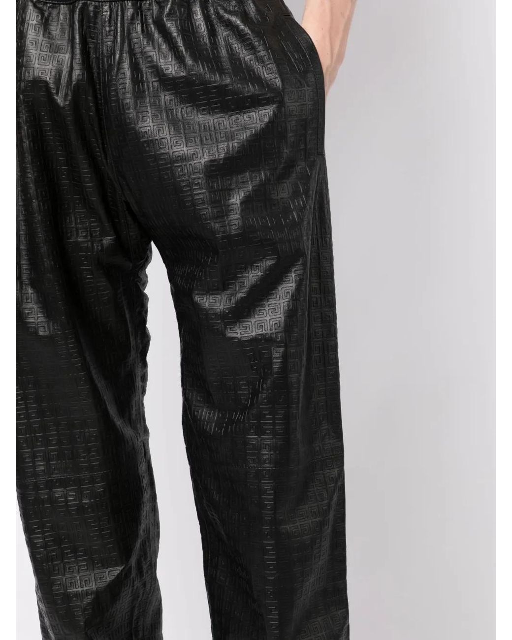 Givenchy Black Leather Trousers for men