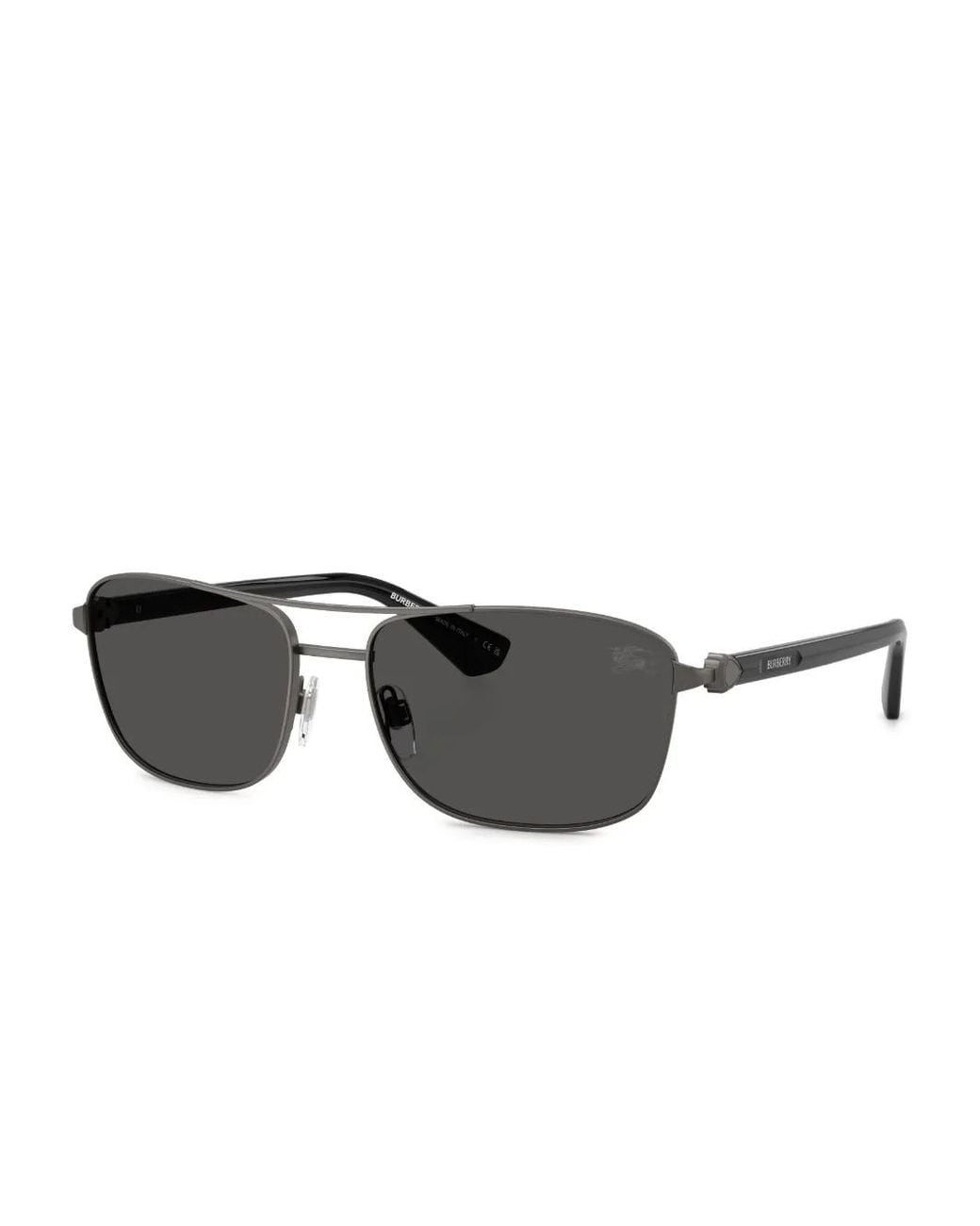 Burberry Gray Rectangle-Frame Sunglasses for men