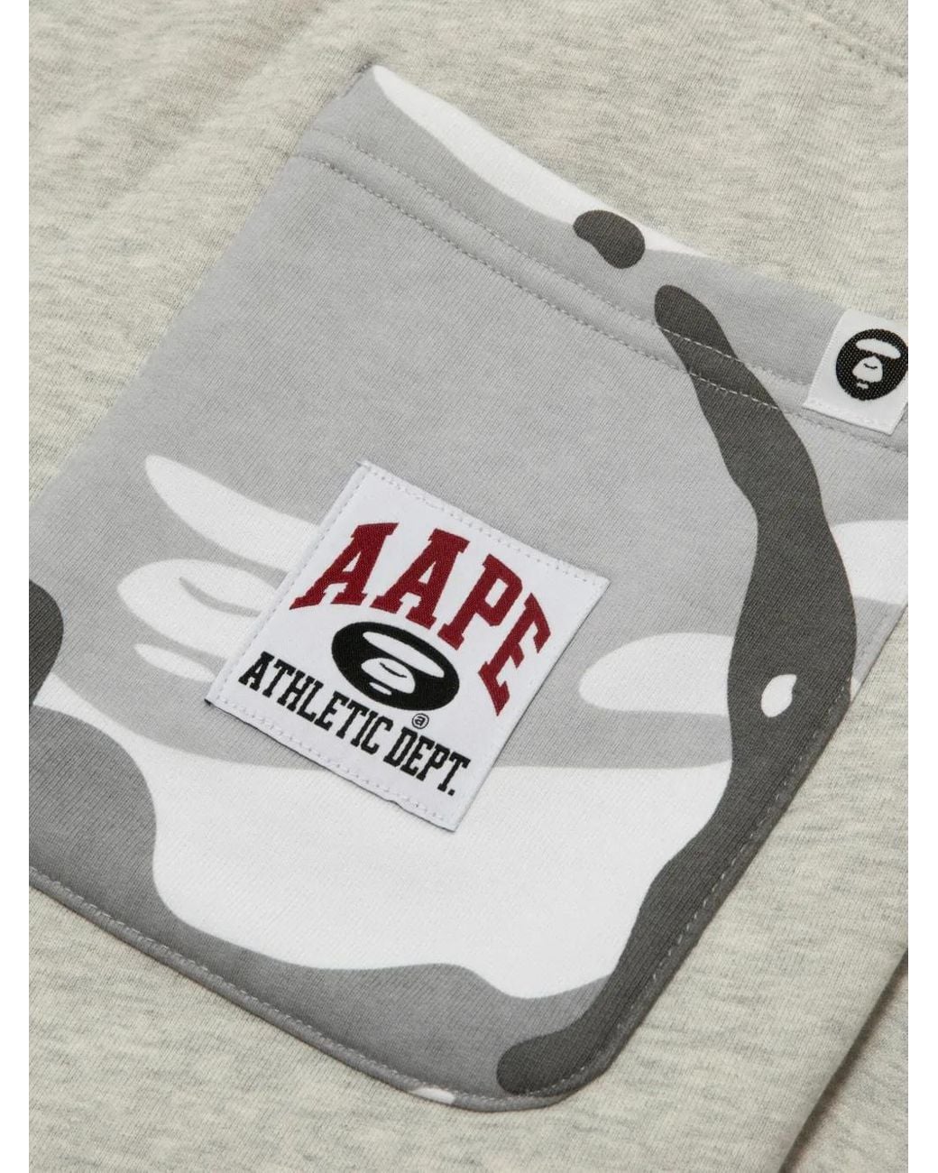 Aape By A Bathing Ape White Logo-Patch Camouflage-Pocket Track Pants for men