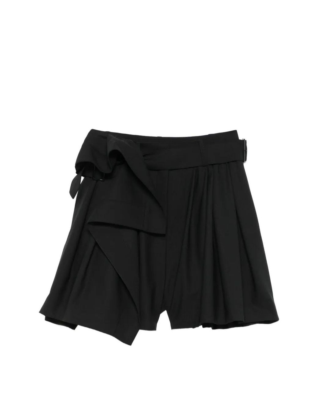 Juun.J Black Pocket Pleated Shorts