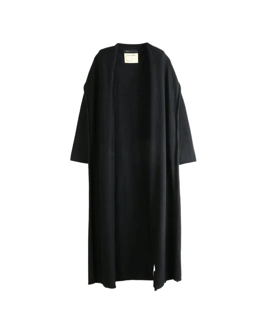 Frenckenberger Black Cardigan Ouvert À Col Châle