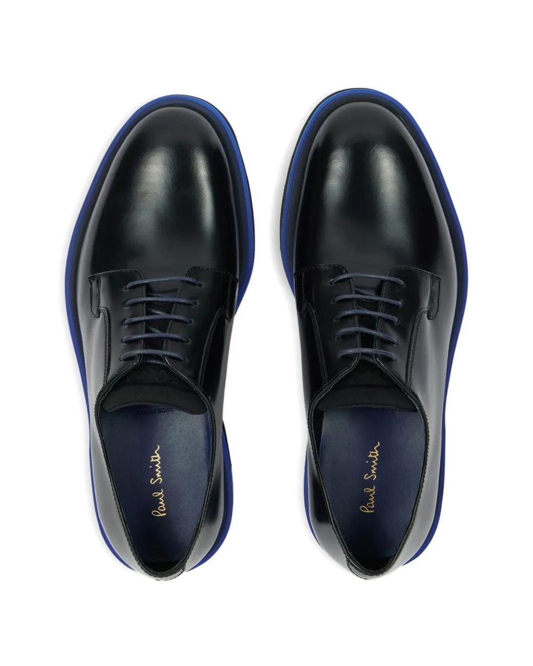 Paul Smith Black Derbies Lacées À Plateforme for men
