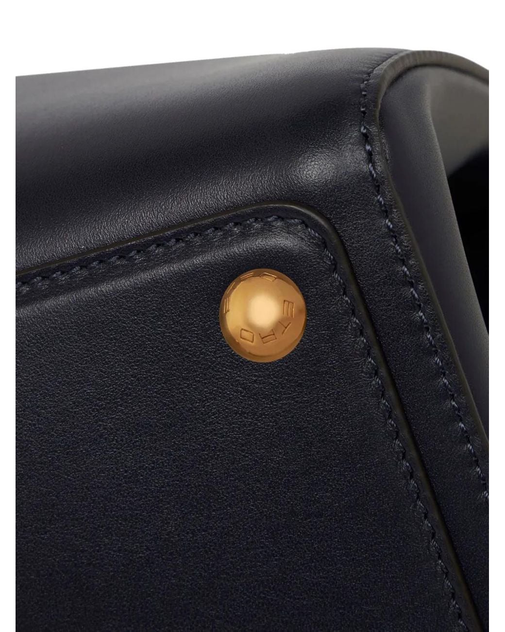 Etro Blue Medium Schultertasche Aus Leder "vela"