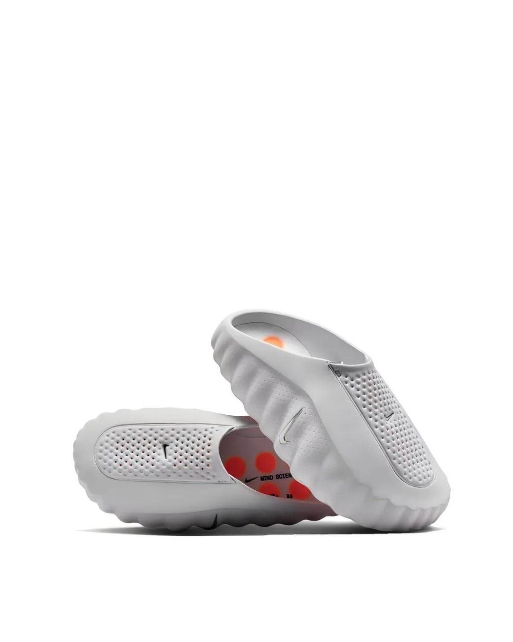 Nike White Mind 001 Perforated Slide Sneakers