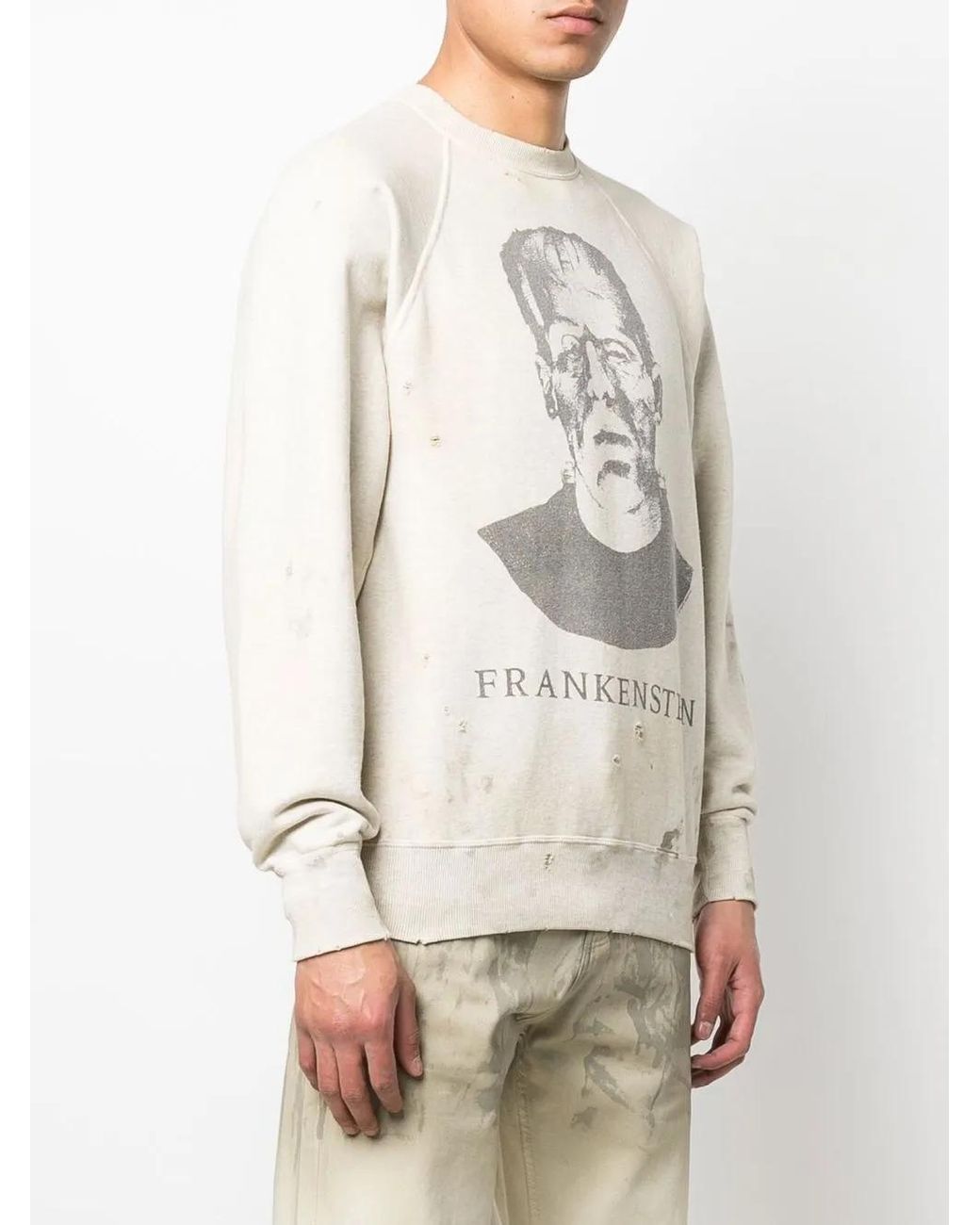 SAINT Mxxxxxx White Sweat Saint Michael Frankenstein