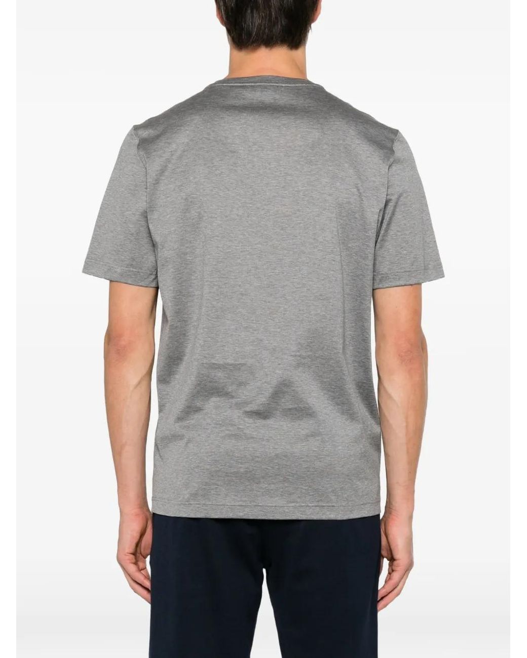 Gran Sasso Gray Crew-Neck T-Shirt for men
