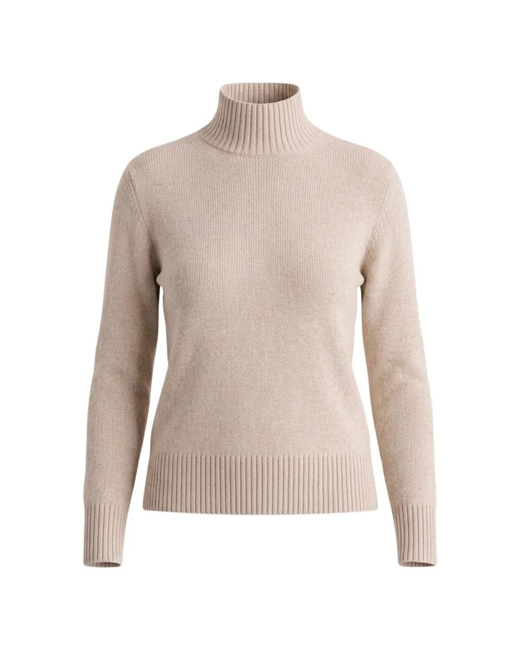 Gran Sasso Natural Ribbed-Knit Cashmere Sweater