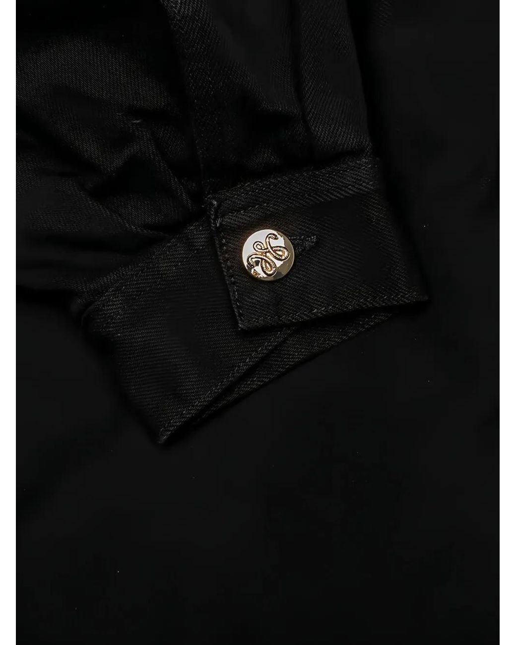 Willy Chavarria Black Buttoned Denim Jacket for men