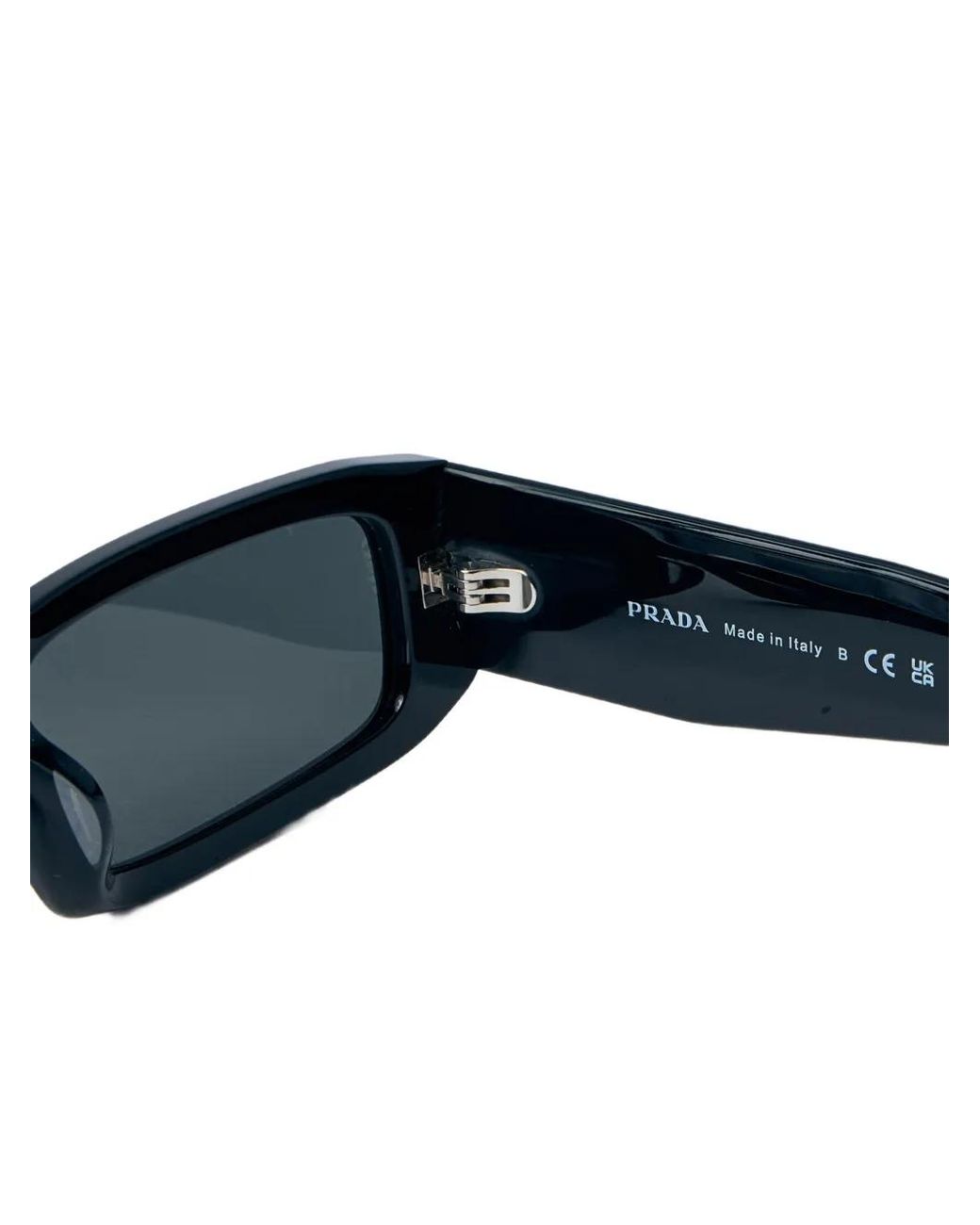 Prada Blue Symbole Sonnenbrille Mit Eckigem Gestell