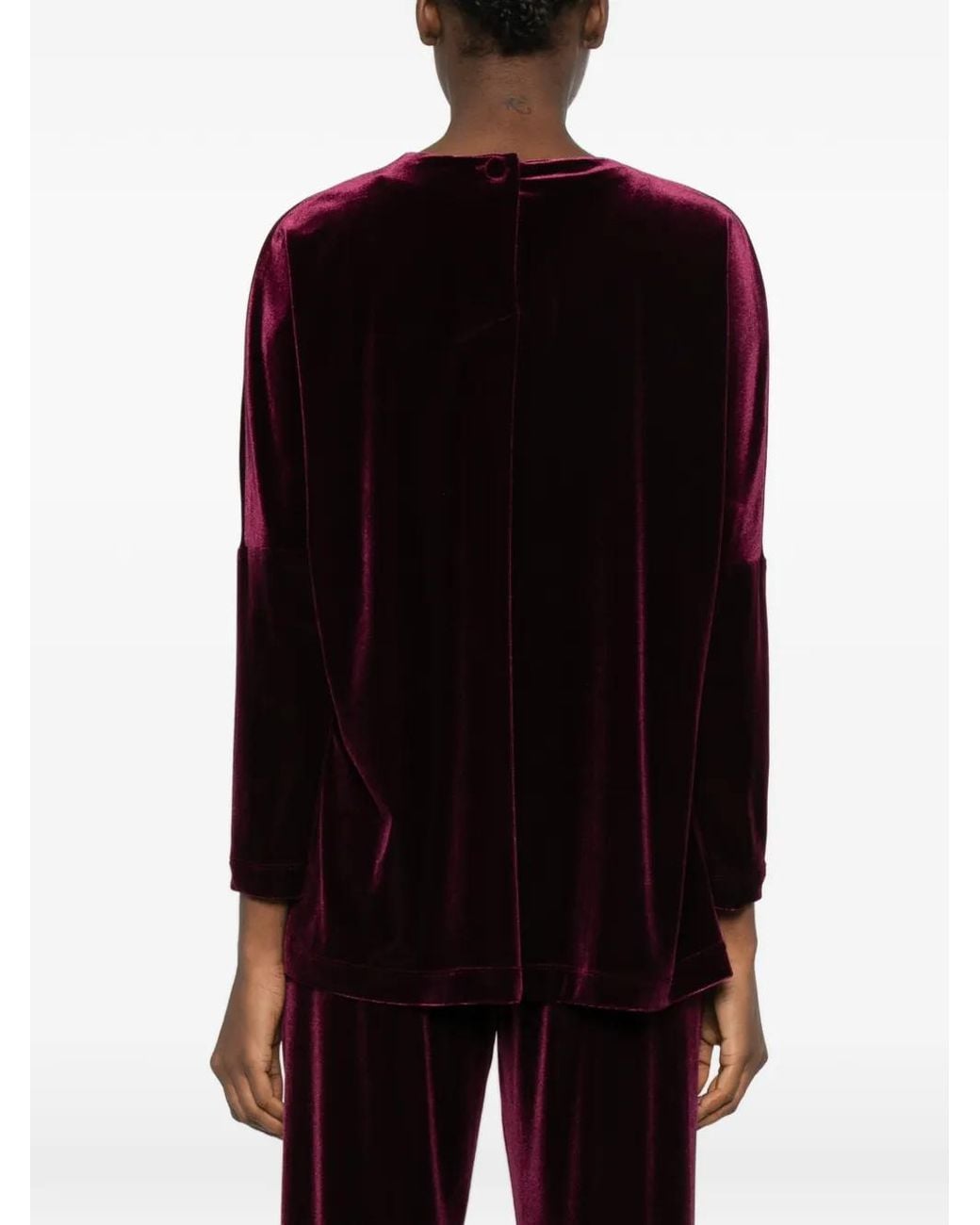 Blanca Vita Black Round-Neck Top