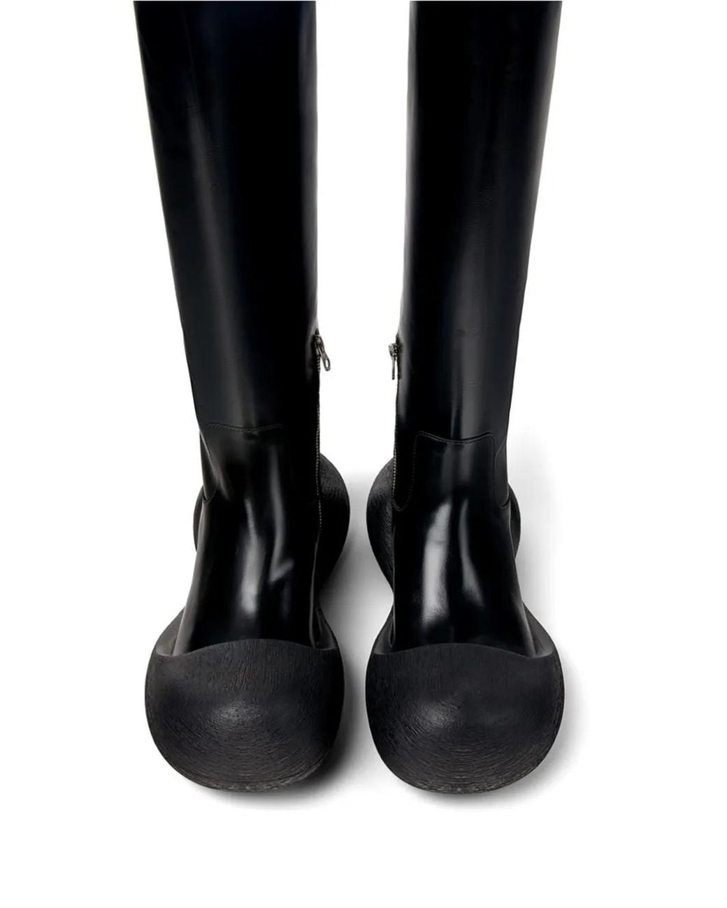 CAMPERLAB Black Caramba Round-Toe Leather Boots