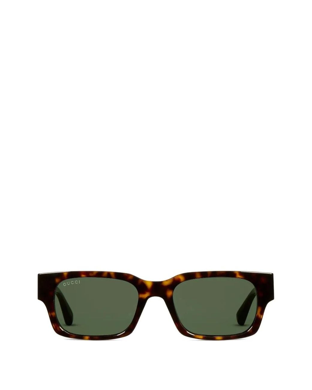 Gucci Green Rectangular-Frame Sunglasses