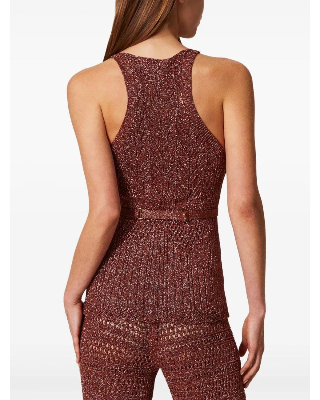 Twinset Gebreide Top in het Purple